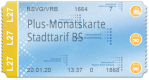 Plus-Monatskarte - Stadttarif BS 
